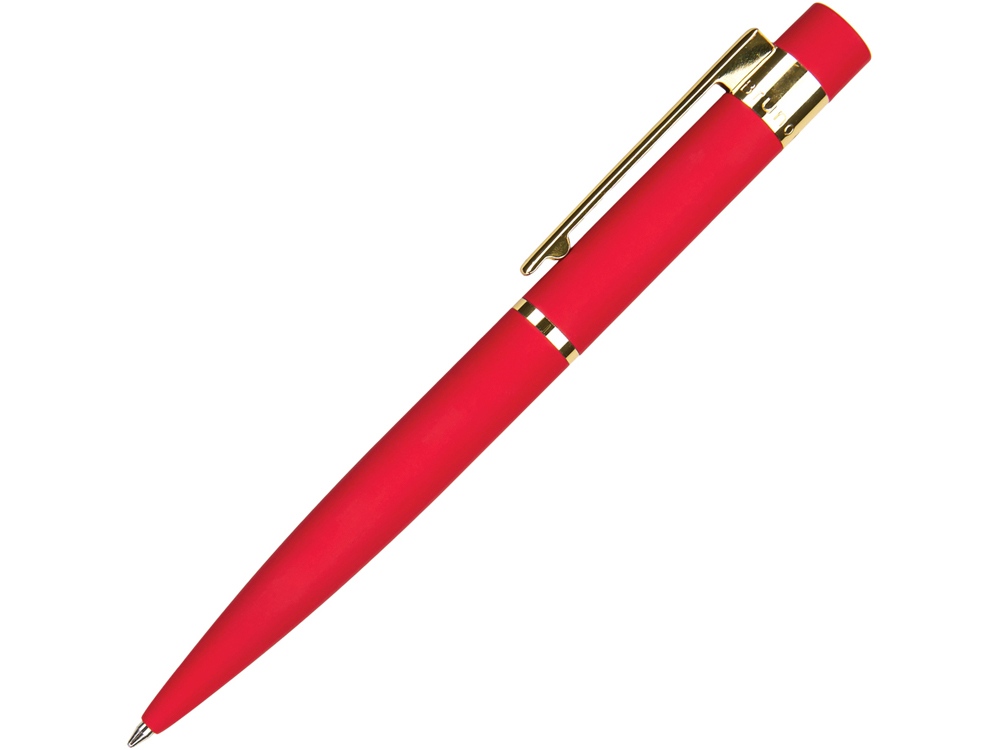 Ручка шариковая автоматическая BrunoVisconti VERONA цвет корпуса красный, soft-touch, 1 мм, синяя-0