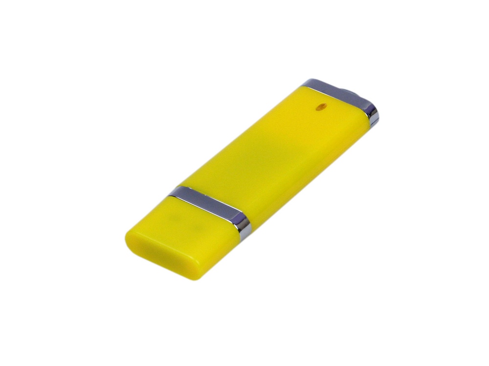 USB-флешка промо на 64 Гб прямоугольной классической формы, желтый-0
