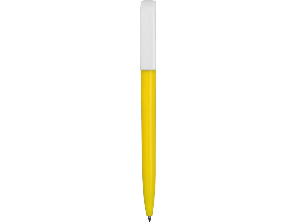 Ручка пластиковая шариковая Миллениум Color BRL, желтый/белый-1