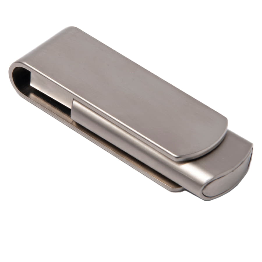 USB flash-карта SWING METAL (32Гб), серебристая, 5,3х1,7х0,9 см, металл, серебристый-1