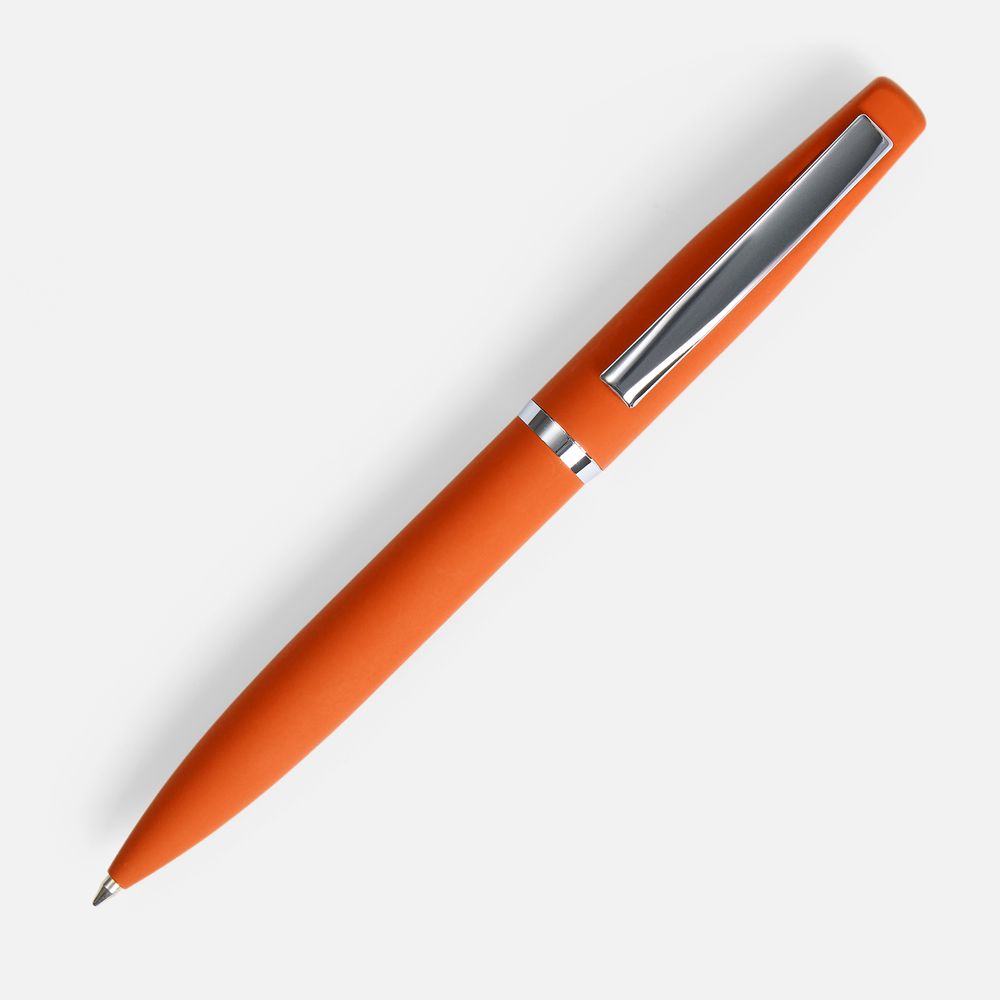 Ручка шариковая Bolt Soft Touch, оранжевая-2
