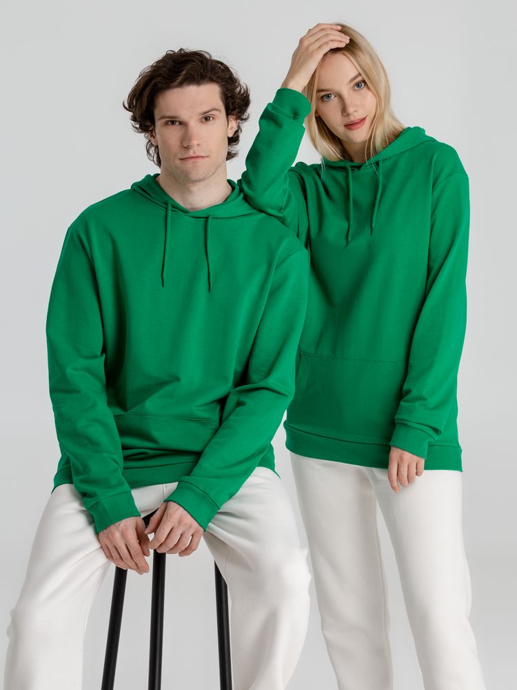 Толстовка с капюшоном унисекс Hoodie, зеленая-10