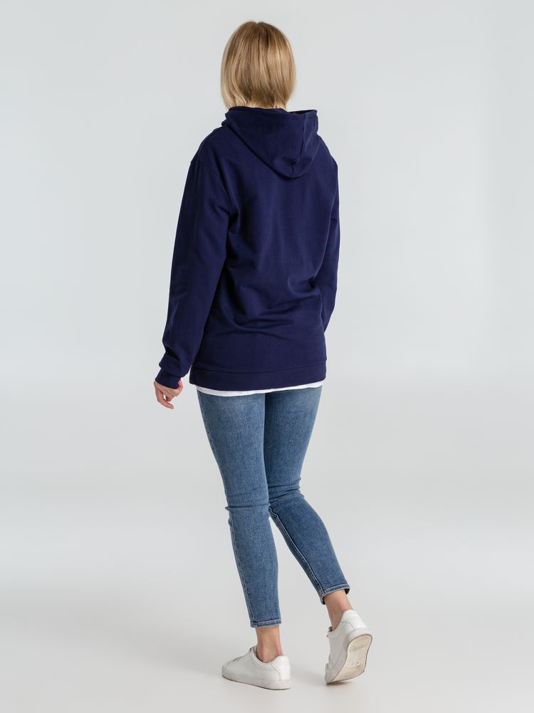 Толстовка с капюшоном унисекс Hoodie, темно-синяя-7