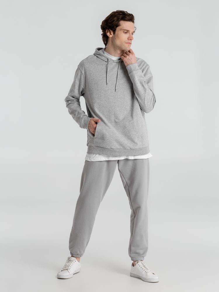 Толстовка с капюшоном унисекс Hoodie, серый меланж-9