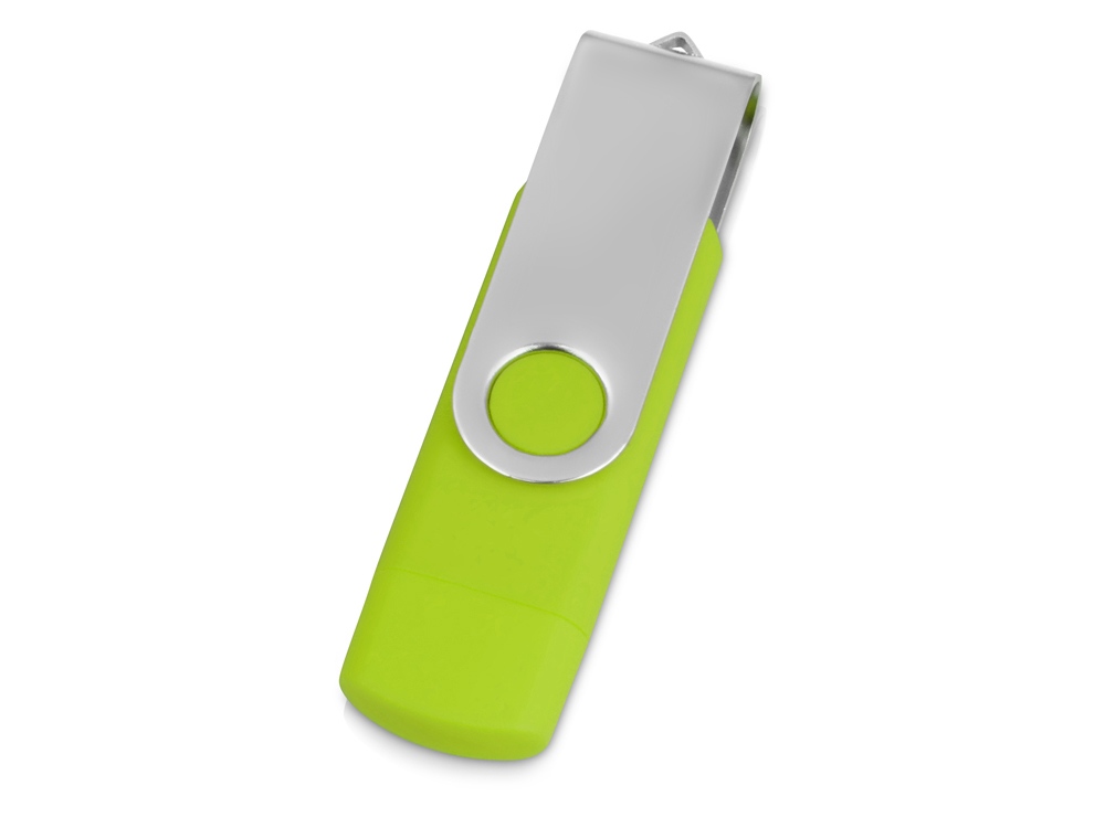 USB/micro USB-флешка 2.0 на 16 Гб Квебек OTG, зеленое яблоко-2