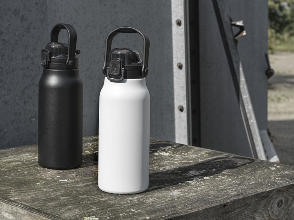 Медная бутылка Giganto из переработанной нержавеющей стали объемом 1600 мл с вакуумной изоляцией - Белый-4