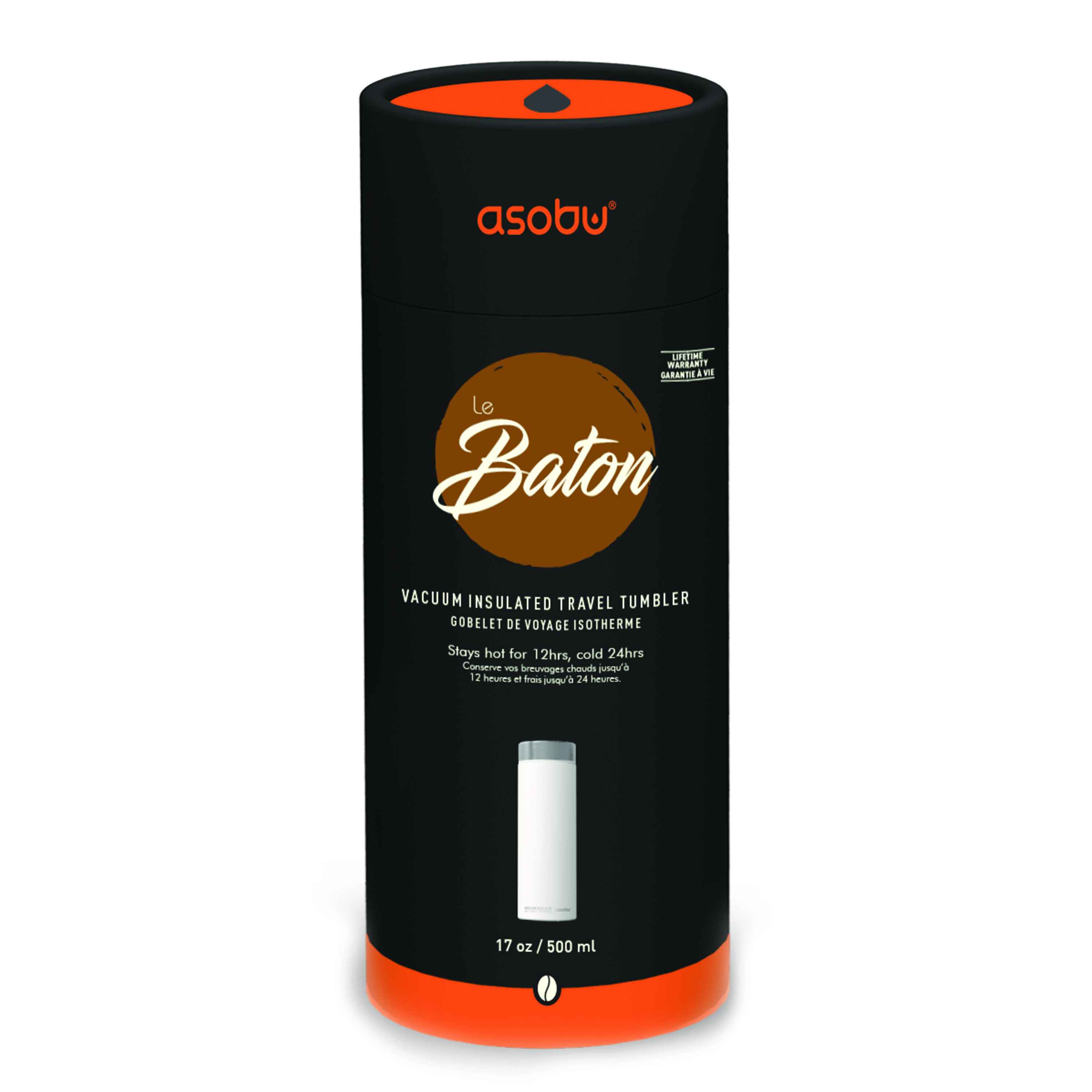 Термос LE BATON, 500 мл, черный/серебро-3