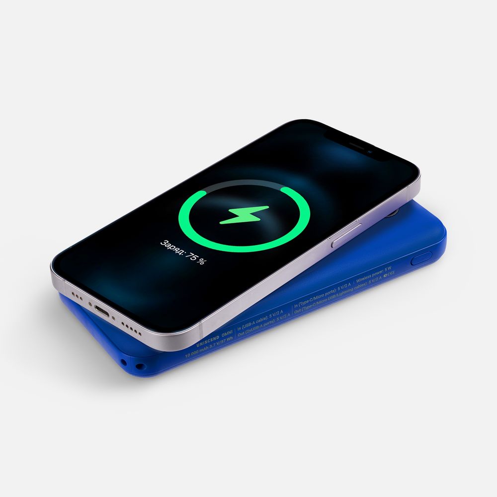 Аккумулятор Omni Qi 10000 мАч, ver.2, синий-4