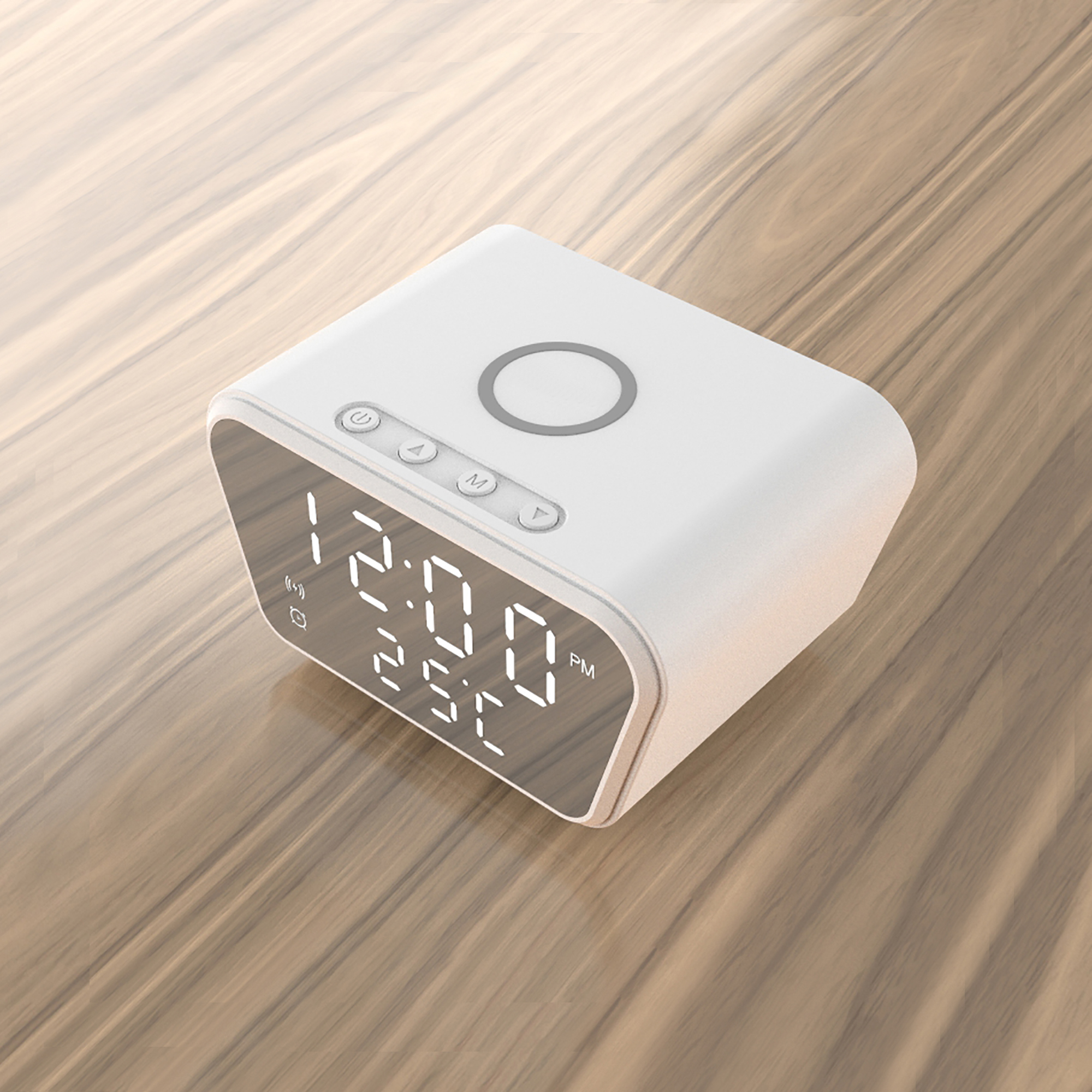 Настольные часы "Smart Clock" с беспроводным (15W) зарядным устройством, будильником и термометром-4