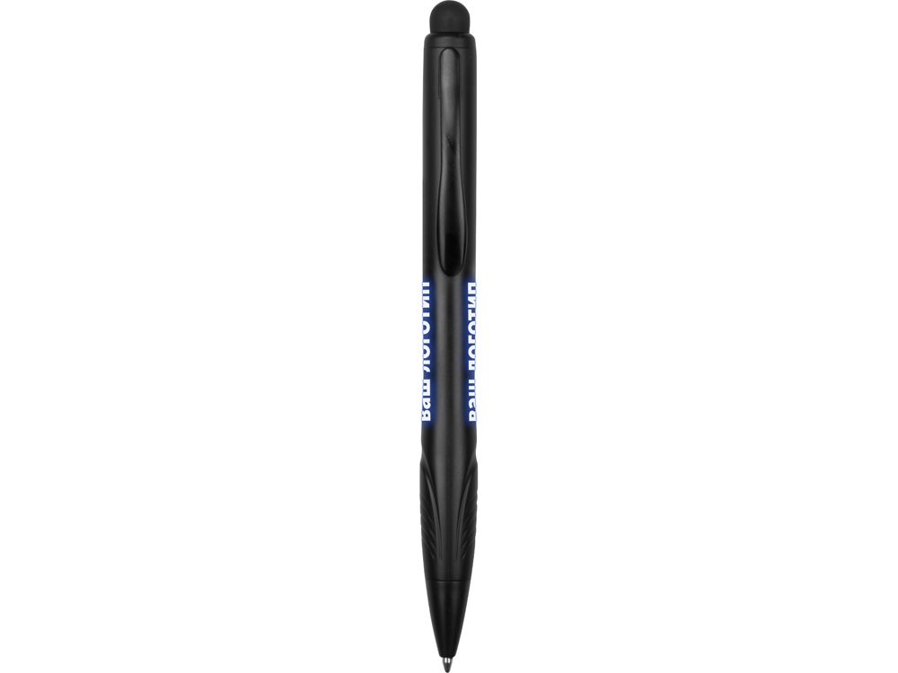 Ручка-стилус шариковая Light, черная с синей подсветкой-3