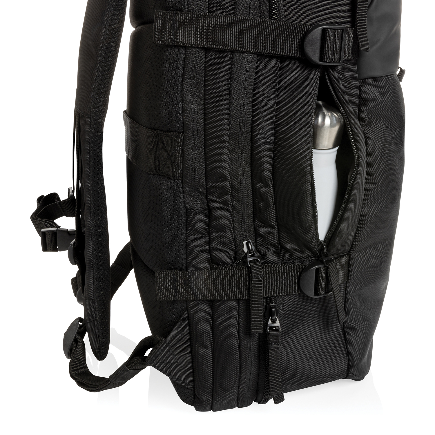 Рюкзак для путешествий Swiss Peak из rPET AWARE™ с регулируемым объемом, 15.6"-11