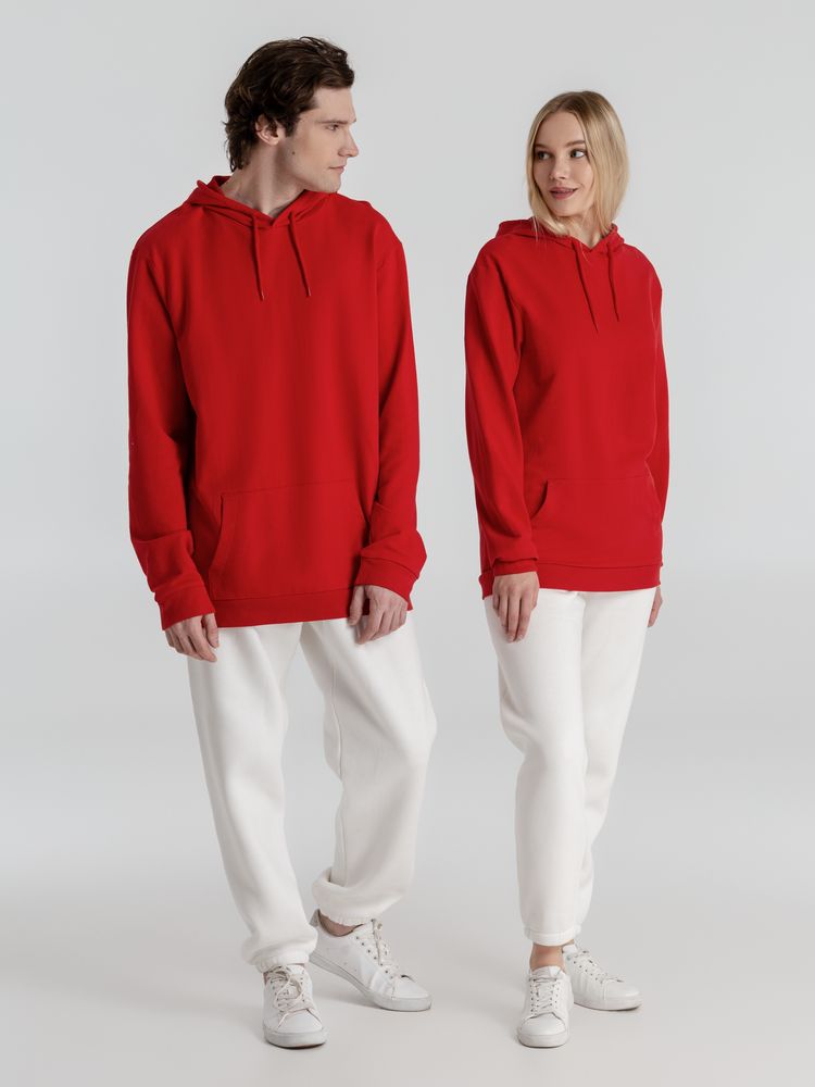 Толстовка с капюшоном унисекс Hoodie, красная-8