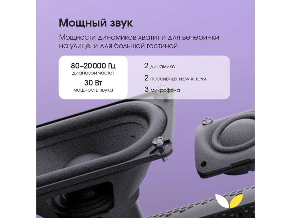 Умная портативная колонка Яндекс Станция Стрит с Алисой, черный (YNDX-00030BLK)-5