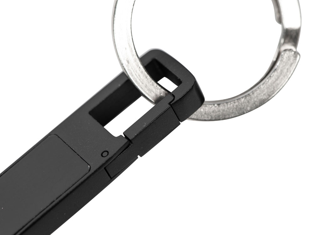 USB 2.0- флешка на 32 Гб c подсветкой логотипа Hook LED, темно-серый, синяя подсветка-4