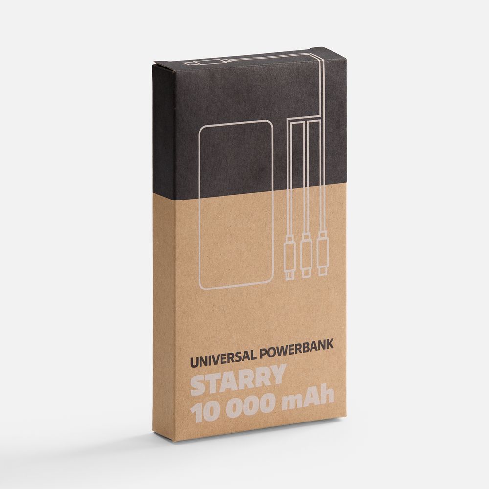 Аккумулятор Uniscend Starry с подсветкой, 10000 мАч, черный-4