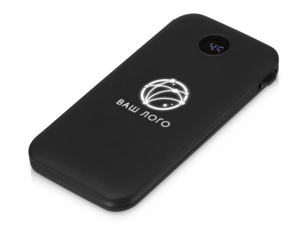 Внешний беспроводной аккумулятор с подсветкой лого Astro, 10000 mAh, черный-0