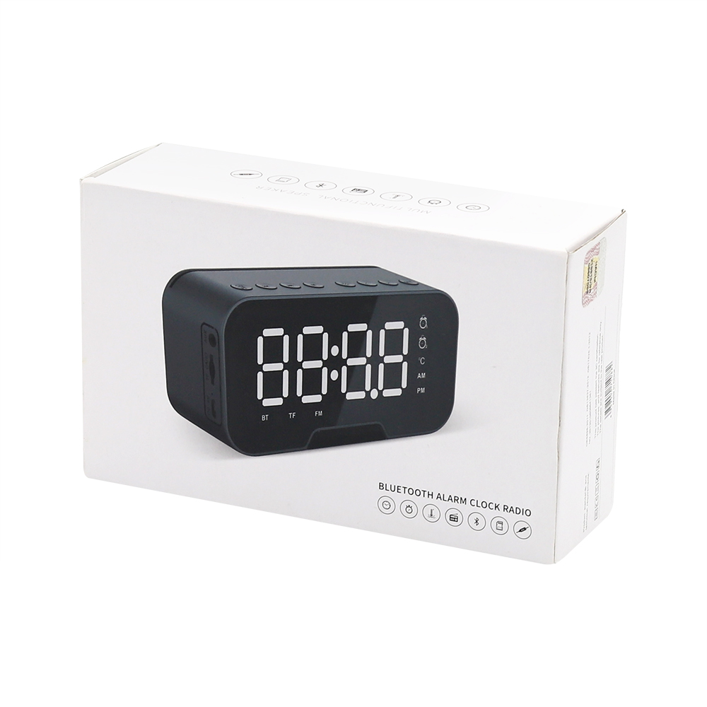 Часы-метеостанция Allora с Bluetooth колонкой функцией Hands free, Черный-5