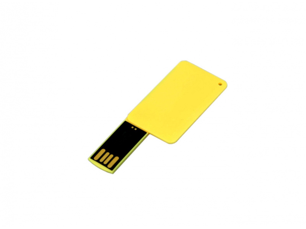 USB-флешка на 16 Гб в виде пластиковой карточки, желтый-1