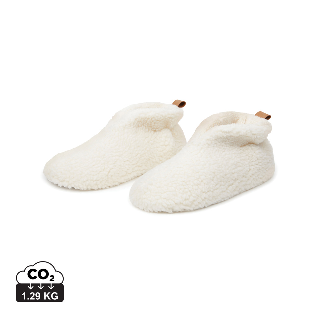 Тапочки VINGA Santos с мягким ворсом из rPET RCS, L/XL кремовый-7