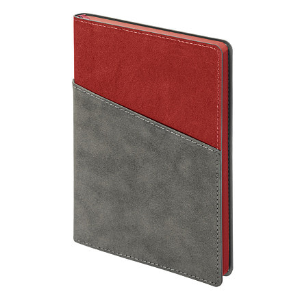 Ежедневник Flexy Smart Porta Nuba Latte A5, Серый/Красный-2