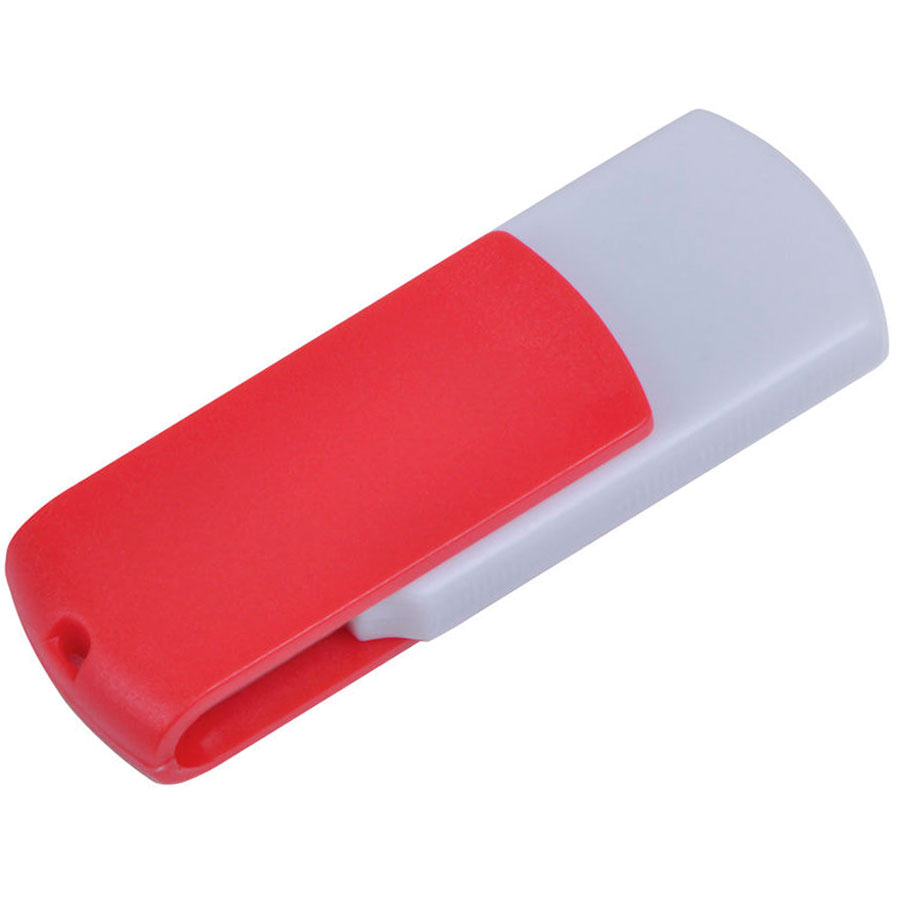 USB flash-карта "Easy" (8Гб), белый, красный-0