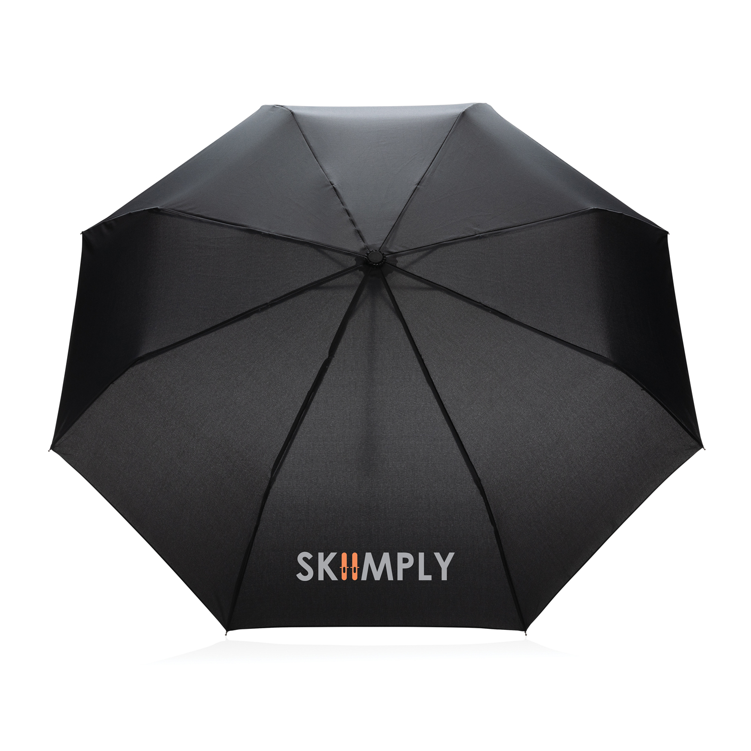 Компактный зонт Impact из RPET AWARE™ с бамбуковой рукояткой, d96 см -3