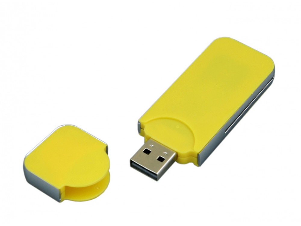 USB-флешка на 32 Гб в стиле I-phone, прямоугольнй формы, желтый-1