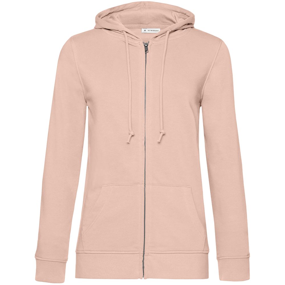 Толстовка на молнии с капюшоном женская BNC Inspire (Organic), розовая-0