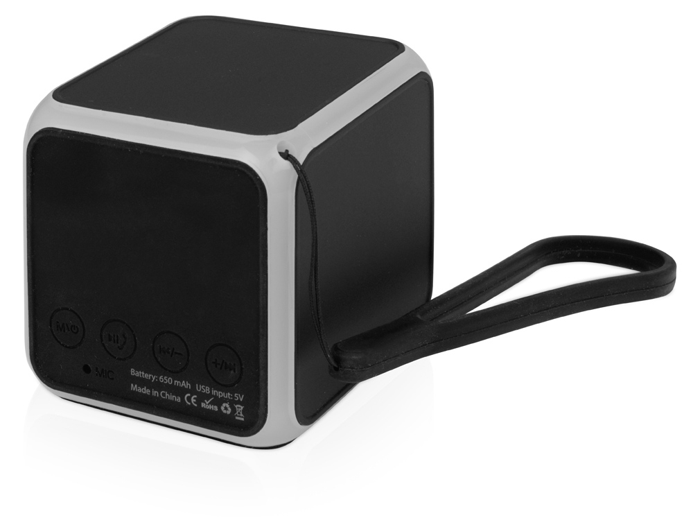 Портативная колонка Cube с подсветкой, черный-1