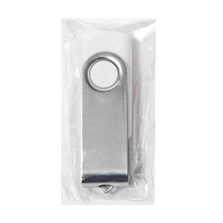 USB flash-карта DOT (8Гб), белый, 5,8х2х1,1см,пластик металл, белый, серебристый-3