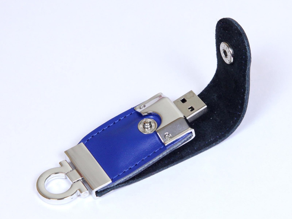 USB-флешка на 64 ГБ в виде брелка, синий-0