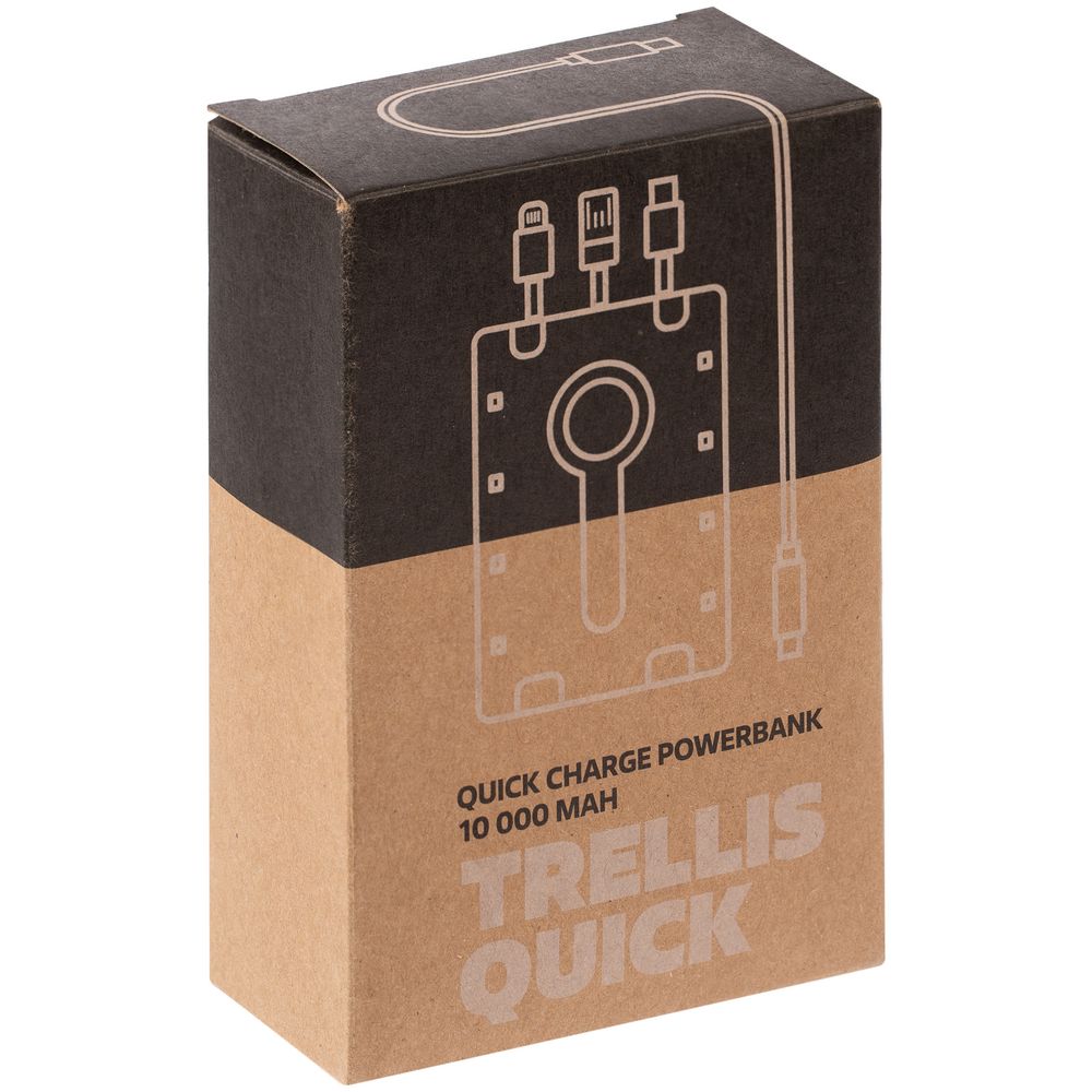 Аккумулятор с быстрой зарядкой Trellis Quick 10000 мАч, синий-4