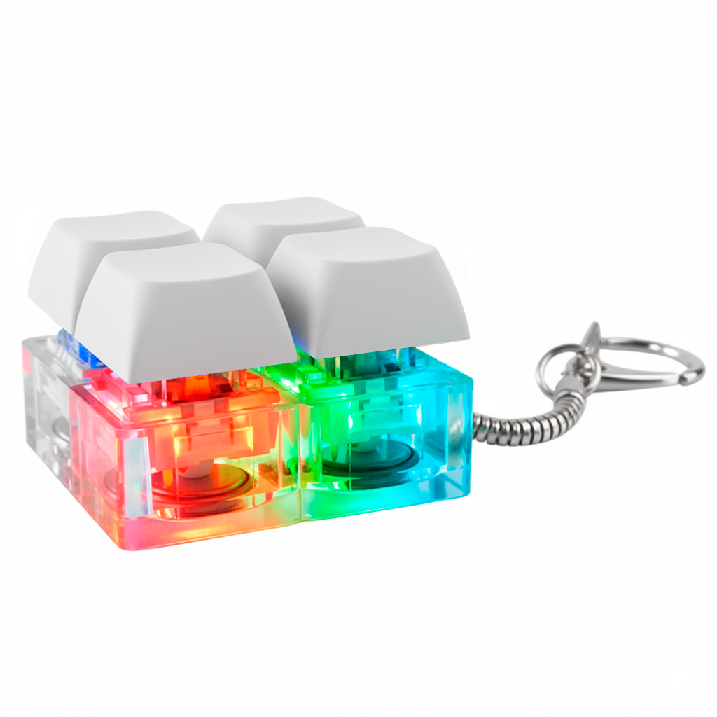 Брелок Press Anti Stress с LED подсветкой (фонарик), Белый-0