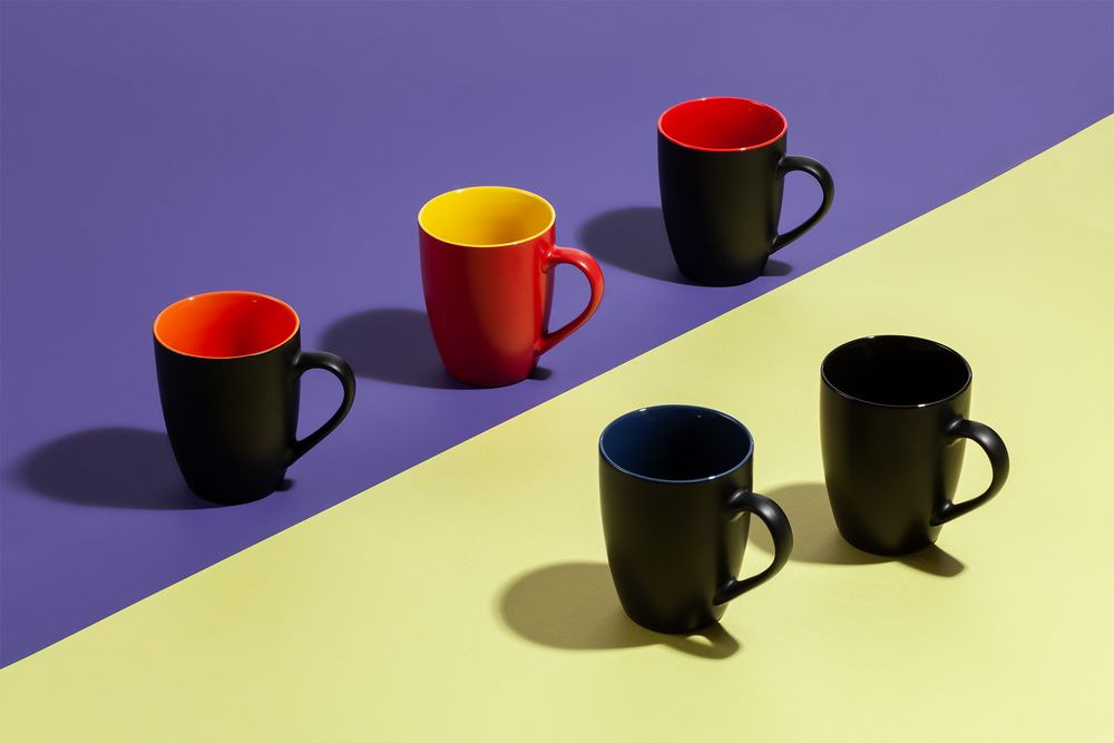 Кружка Bright Tulip, матовая, красная с желтым-3