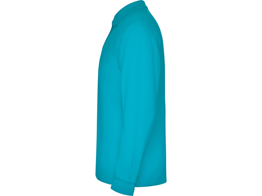 Рубашка поло Estrella мужская с длинным рукавом, бирюзовый-2