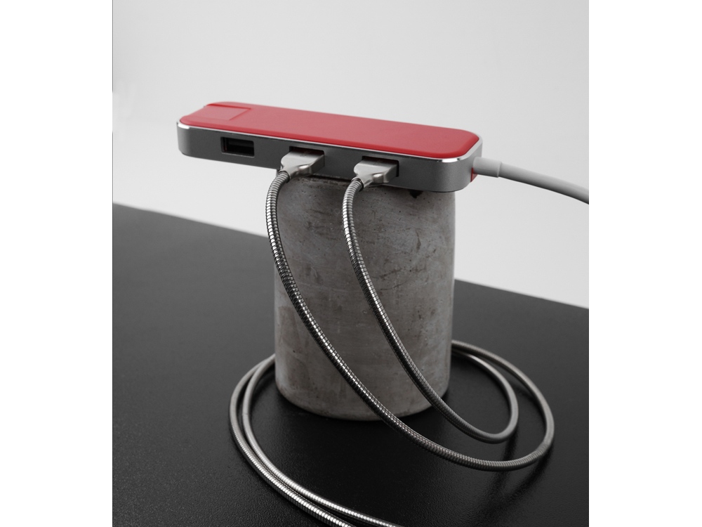 Хаб USB Rombica Type-C Chronos Red-9