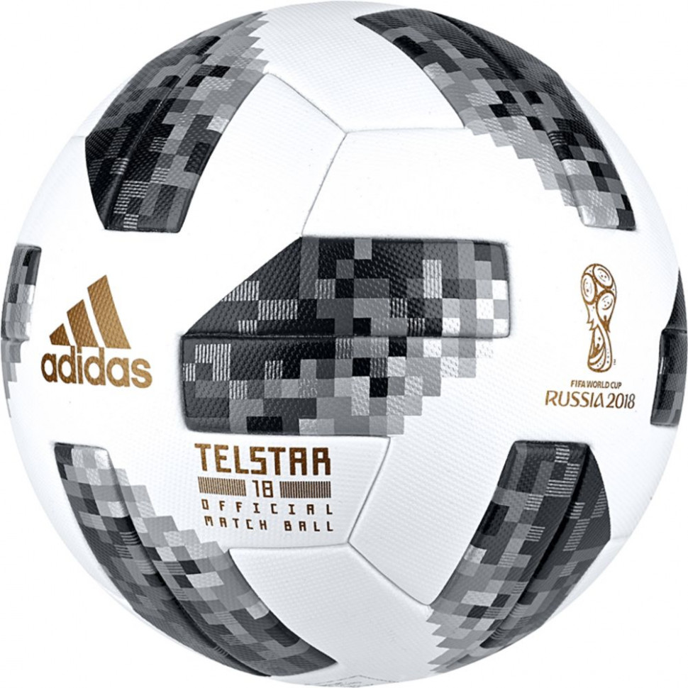 Официальный игровой мяч 2018 FiFa World Cup Russia , Белый/ черный-0