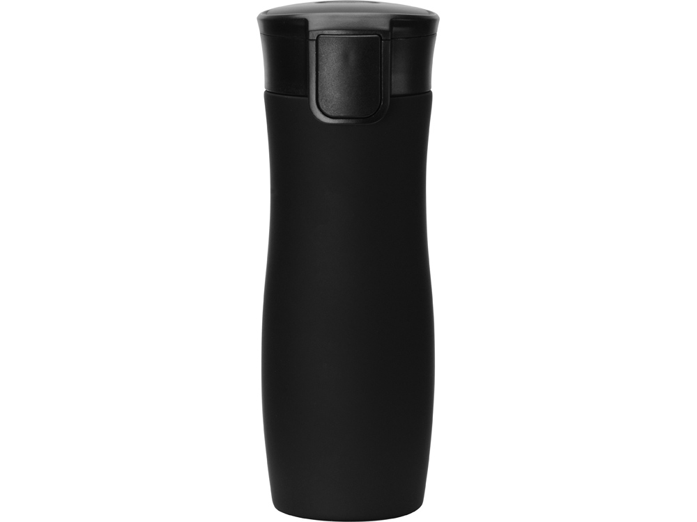 Вакуумная термокружка с кнопкой Streamline, Waterline, soft-touch, тубус, черный-4