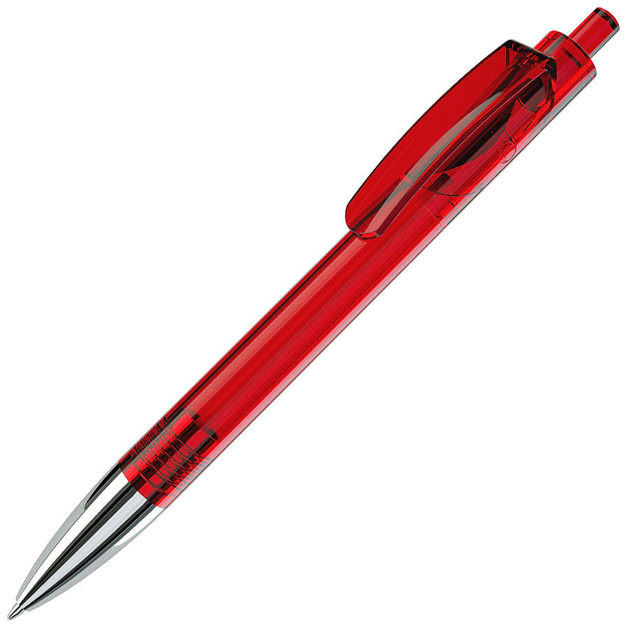 Ручка шариковая TRIS CHROME LX, красный, серебристый-0