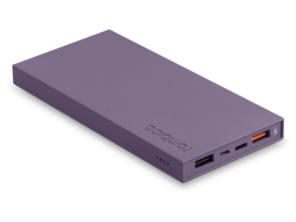 Внешний аккумулятор Rombica NEO ARIA Orchid, 10000мАч, Soft-touch, PD, QCharge, Type-C, сиреневый-0