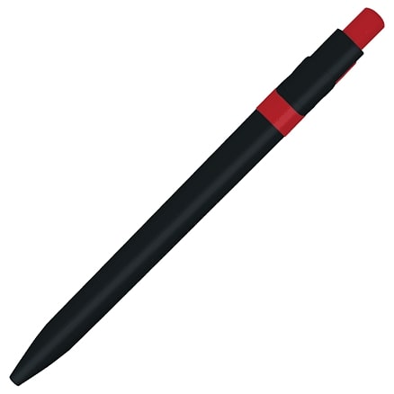 Ручка шариковая пластиковая Ravena Color, Черный/Красный-1