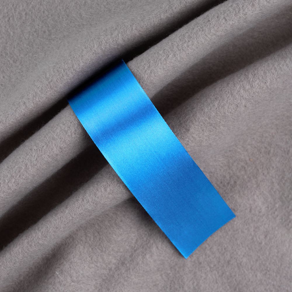 Лента сатиновая Satin 35 М, голубая, 100 см-0