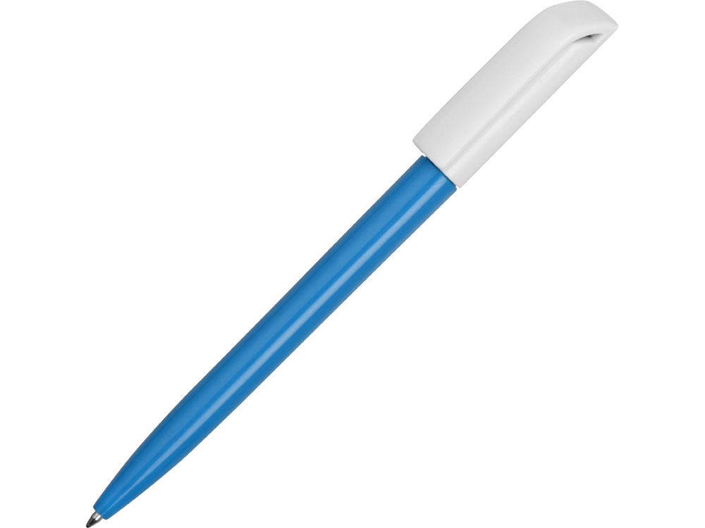Ручка пластиковая шариковая Миллениум Color BRL, голубой/белый-0