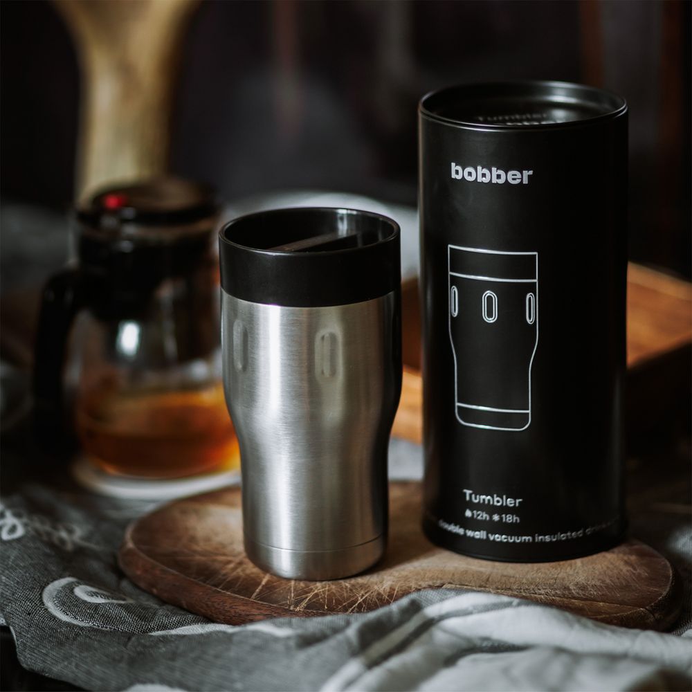 Термостакан Tumbler 350, вакуумный, стальной матовый-5
