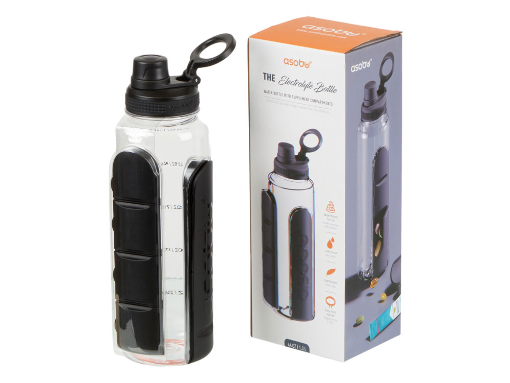 Бутылка для воды Electrolyte, черный-9
