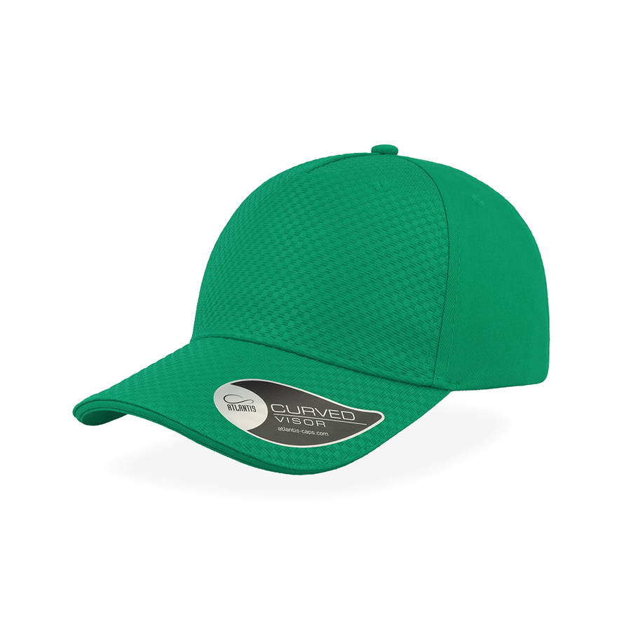 Бейсболка GEAR, 5 клиньев, застежка на липучке, зеленый-0