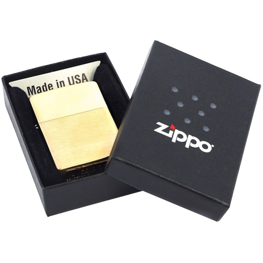 Зажигалка Zippo Classic Brushed, золотистая-2
