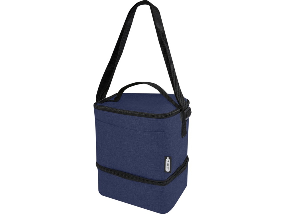 Tundra, сумка-холодильник из переработанного PET-пластика, для обеда, на 9 банок - Heather navy-0