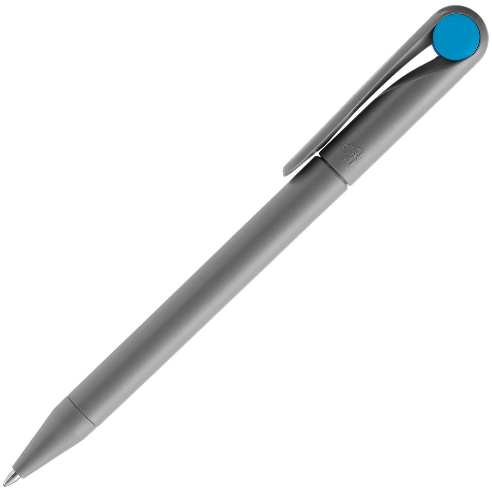 Ручка шариковая Prodir DS1 TMM Dot, серая с голубым-1