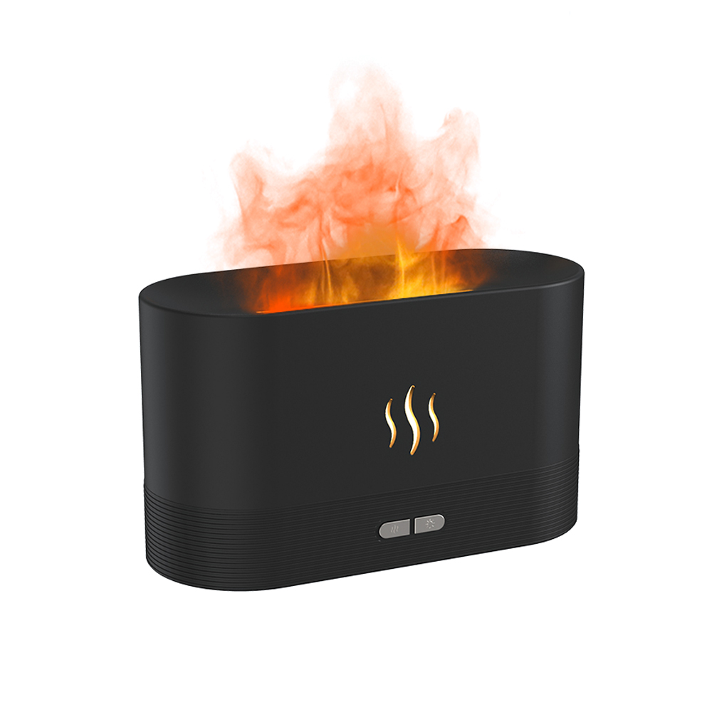 Светодиодный USB увлажнитель-ароматизатор Flame, Черный-0